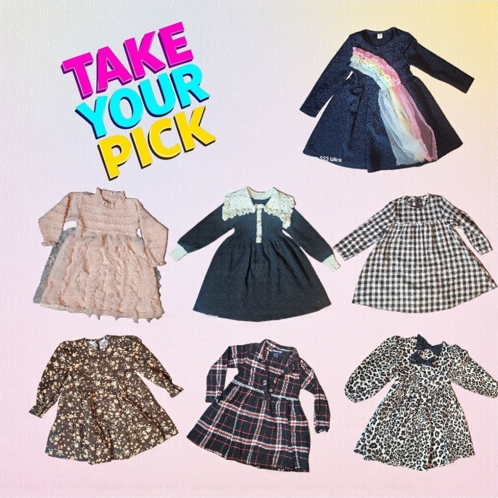 Size 4 Assorted Girls' Dresses Collection. Take Your Pick.